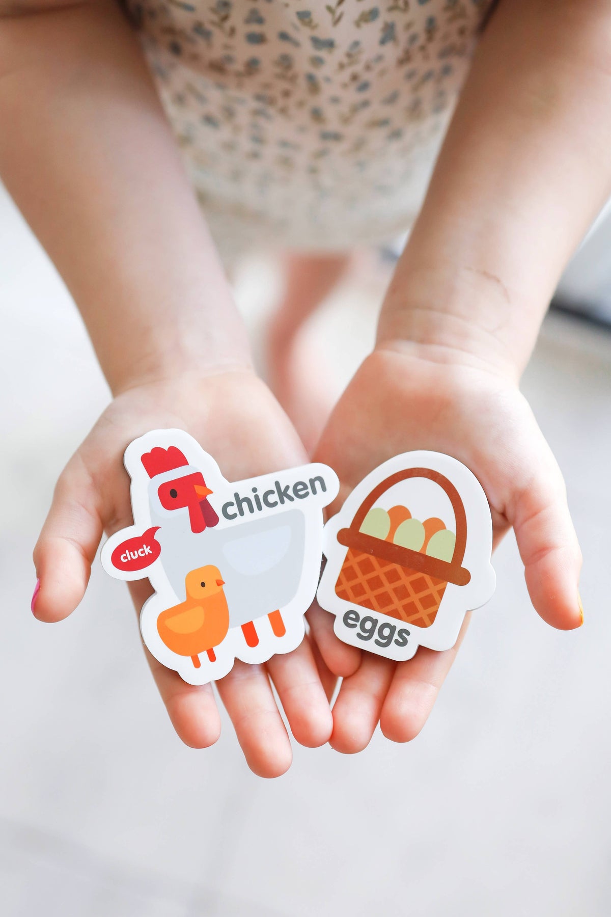 Child playing with the Magnetic Farmyard