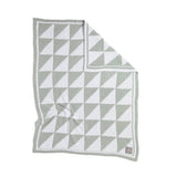 Chenille Blanket - Sage Triangle