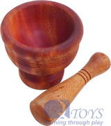 Wooden Pestle and Mortar
