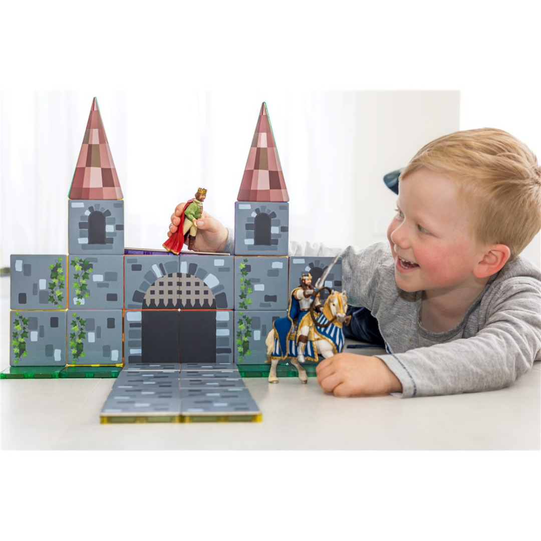 All pieces included in the TileTek Castle Pack Tile Toppers