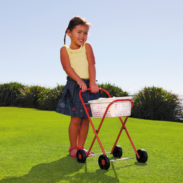 Metal Clothes Trolley & Basket