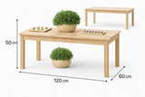 Rectangular Table 120 - Rubberwood