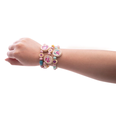 Wooden Bead Bracelet Kit part-way through a project
