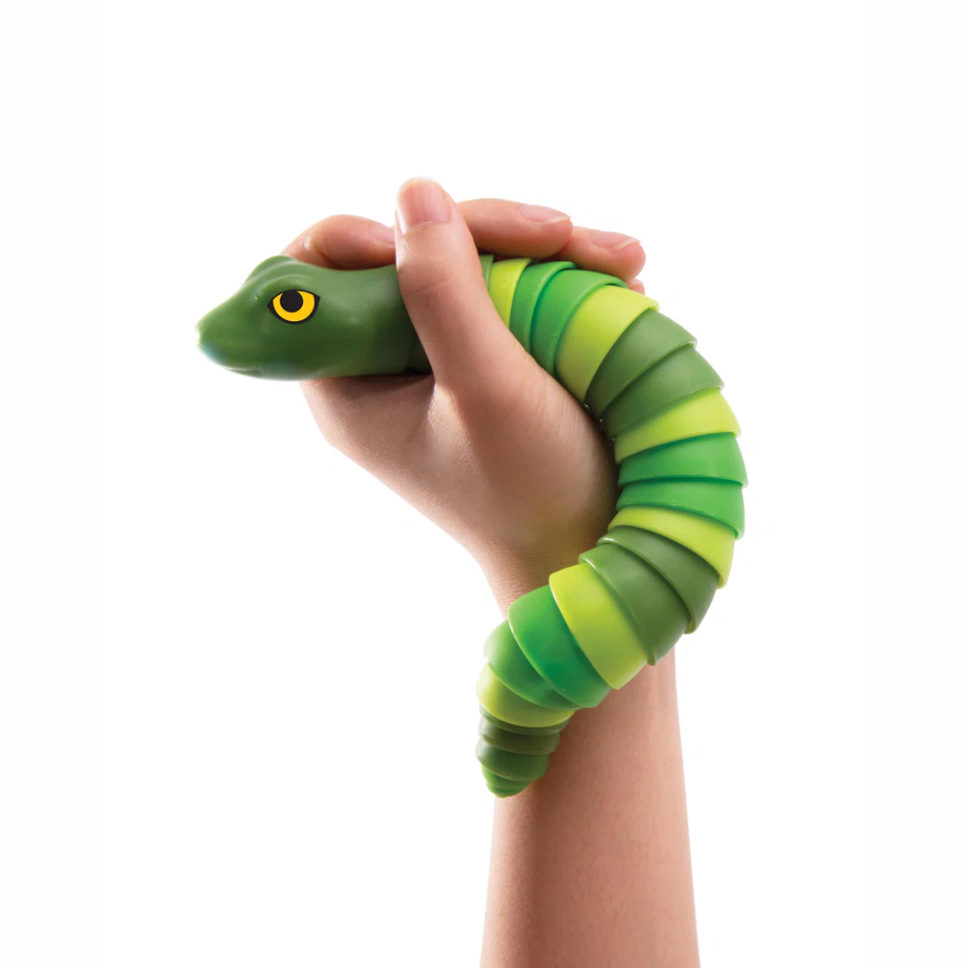 Super Sensory Snake shown in the hand for scale