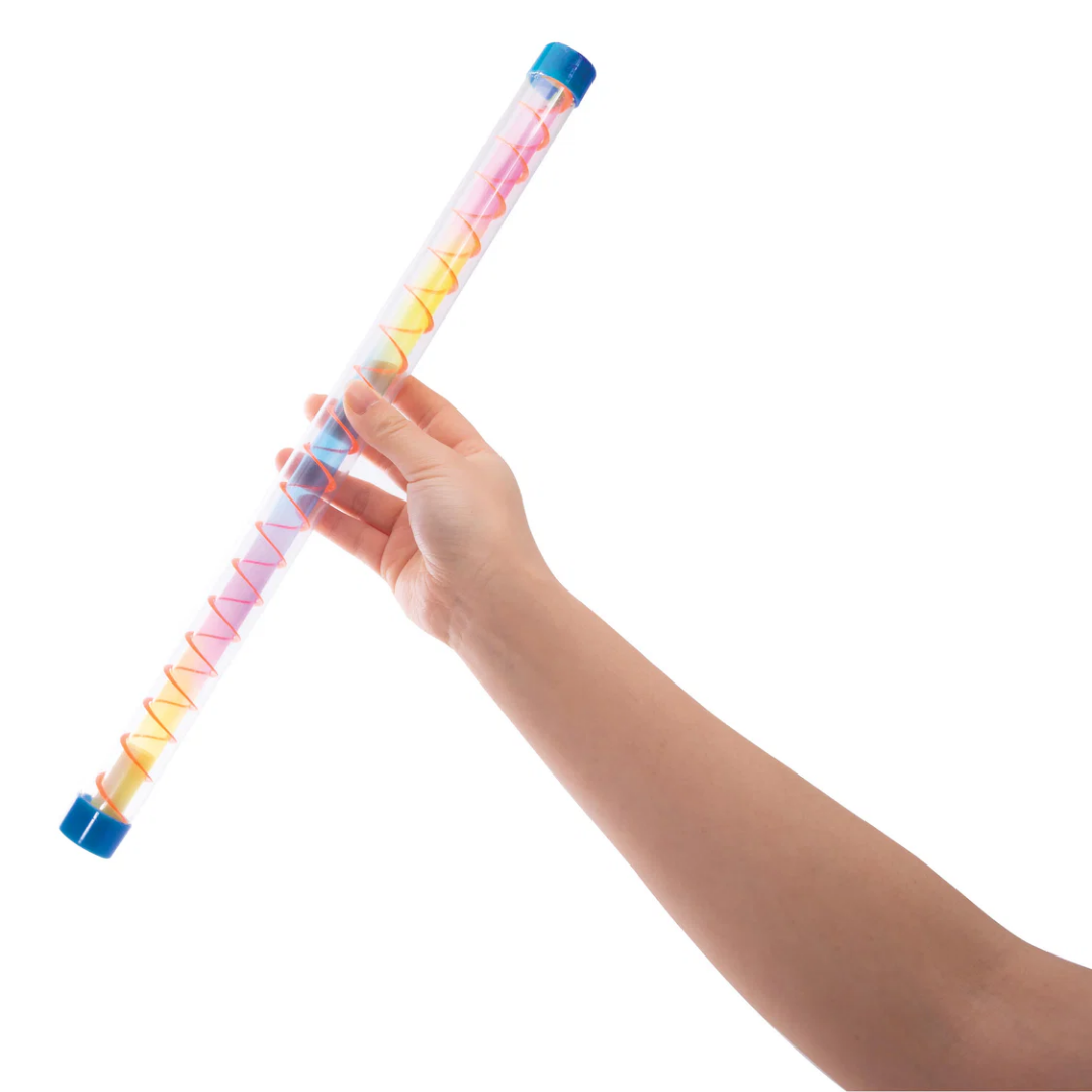Close-up detail of the Rainbow Spiral Groan Tube