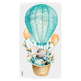 Rabbit in Hot Air Balloon Wall Sticker