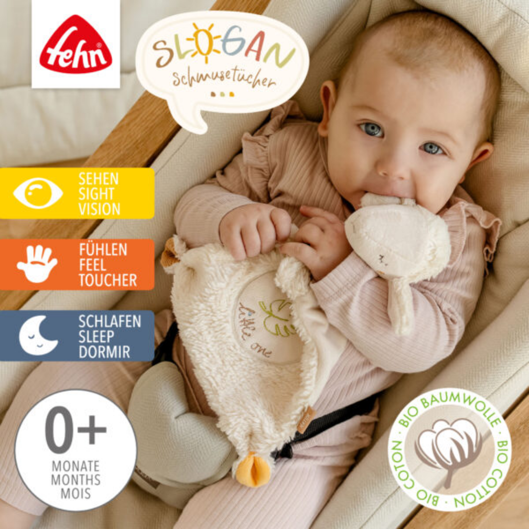 Close-up detail of the FehnNATUR Comforter Sheep “Dream Big”