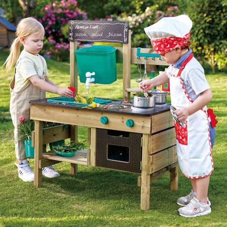 Hape Outdoor Kitchen play kitchen – bring outdoor adventures to life with this charming mud kitchen