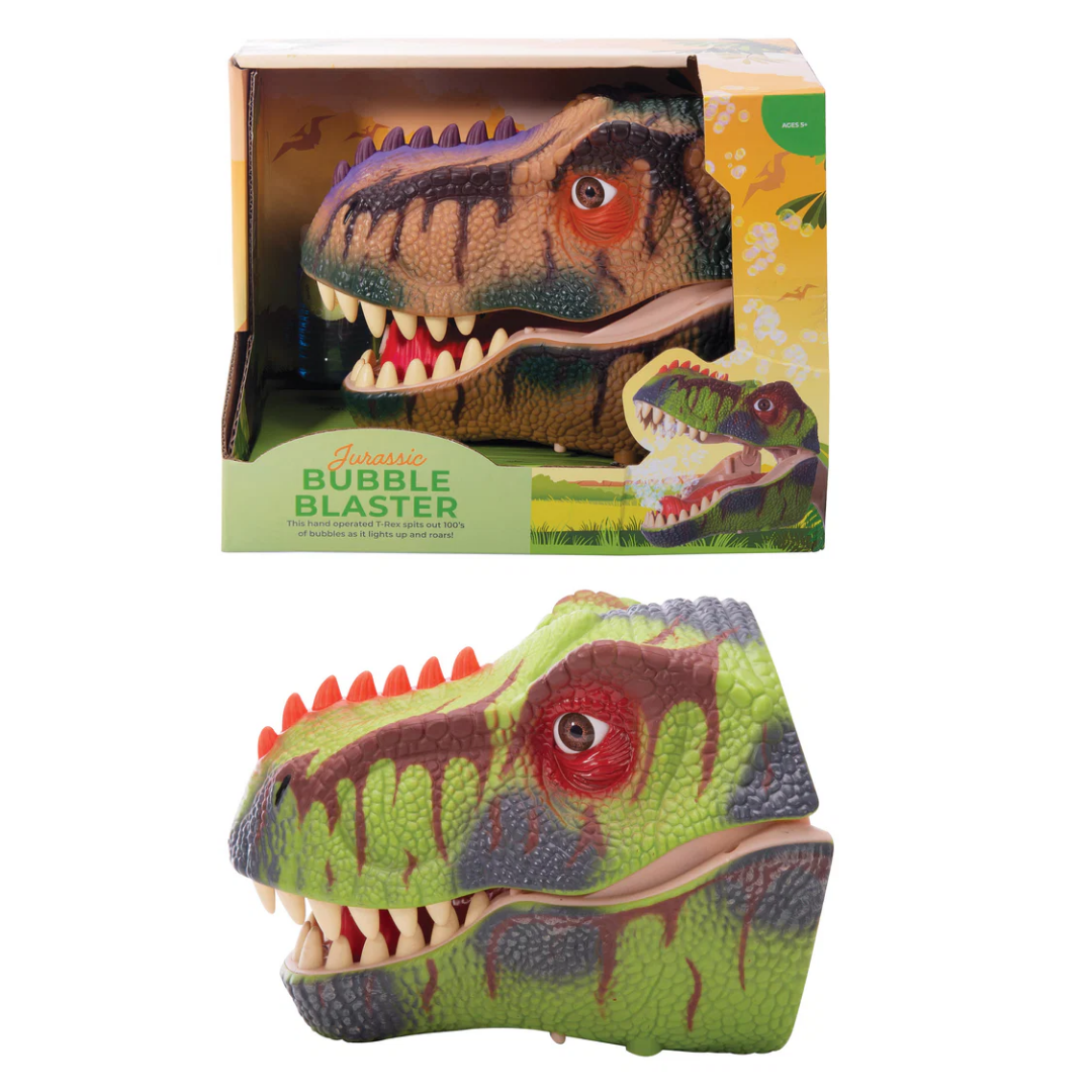 Close-up detail of the Jurassic Bubble Blaster