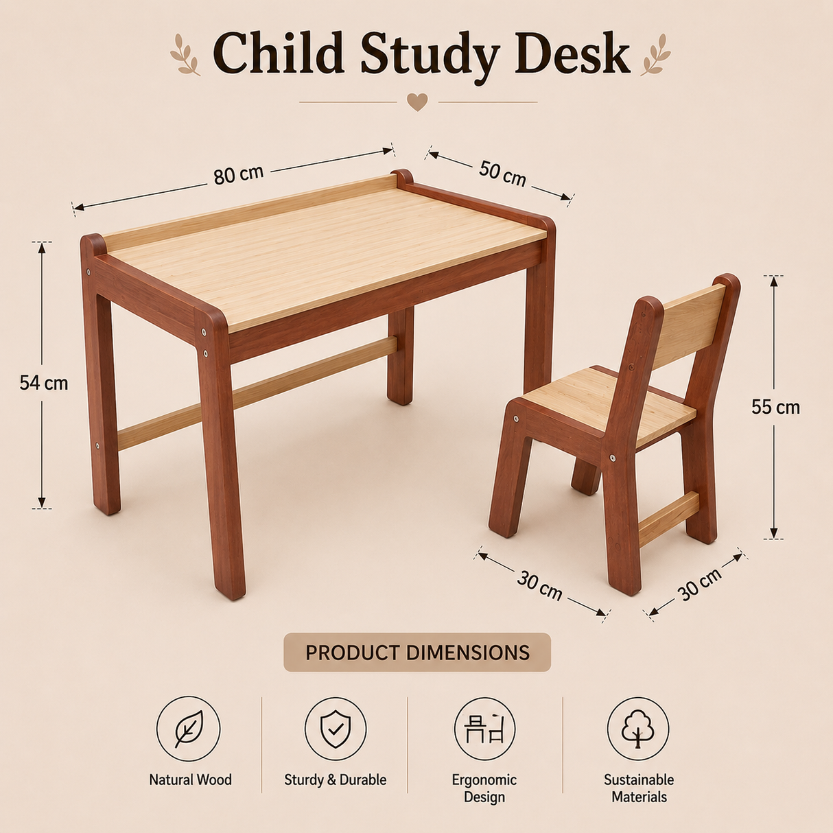 Child Study Desk Set