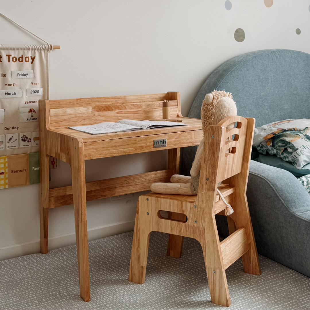 Solid Wood Study Table Set