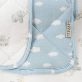 Reversible Quilted Cot Comforter - Elephant Playtime
