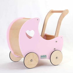 Sweet Doll Pram - Rose Pink & Varnished *Pre order Early October 2026