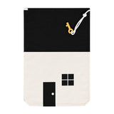 White Drawstring bag with gold key