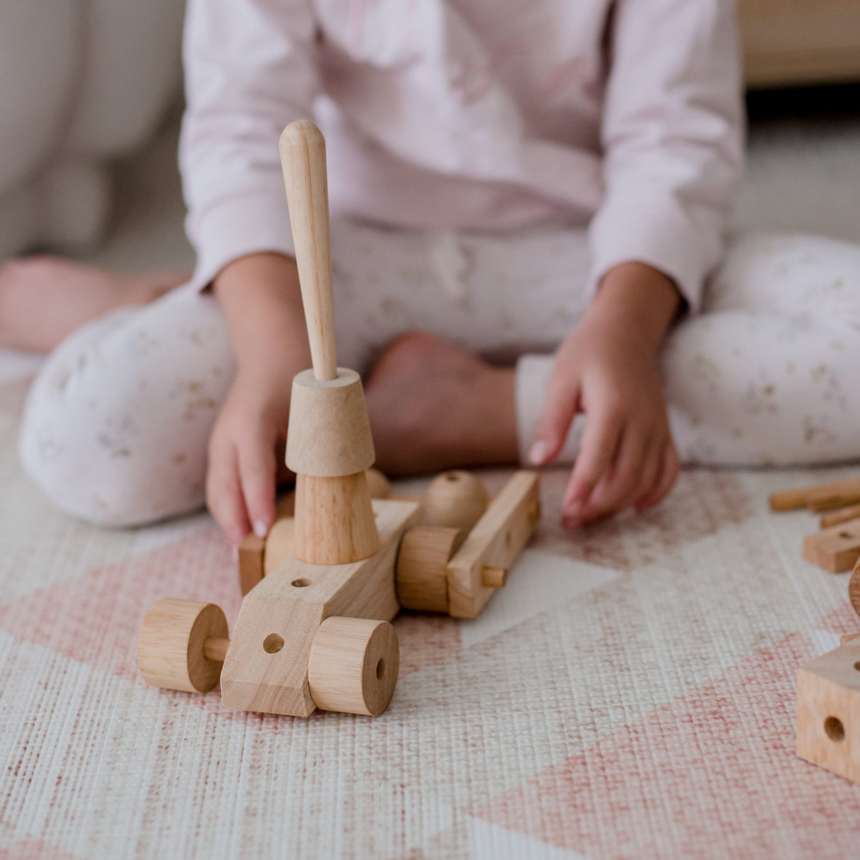 Natural Wood Construction Set