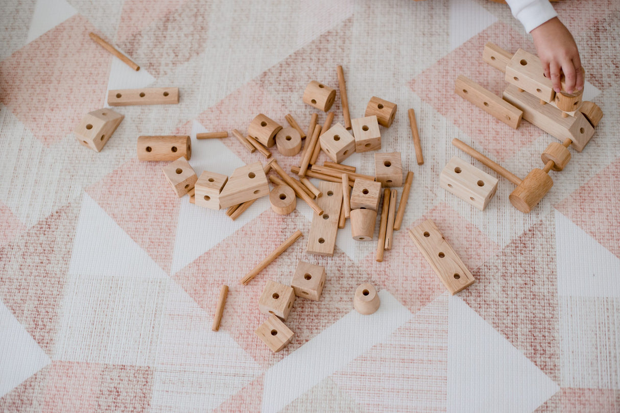 Natural Wood Construction Set