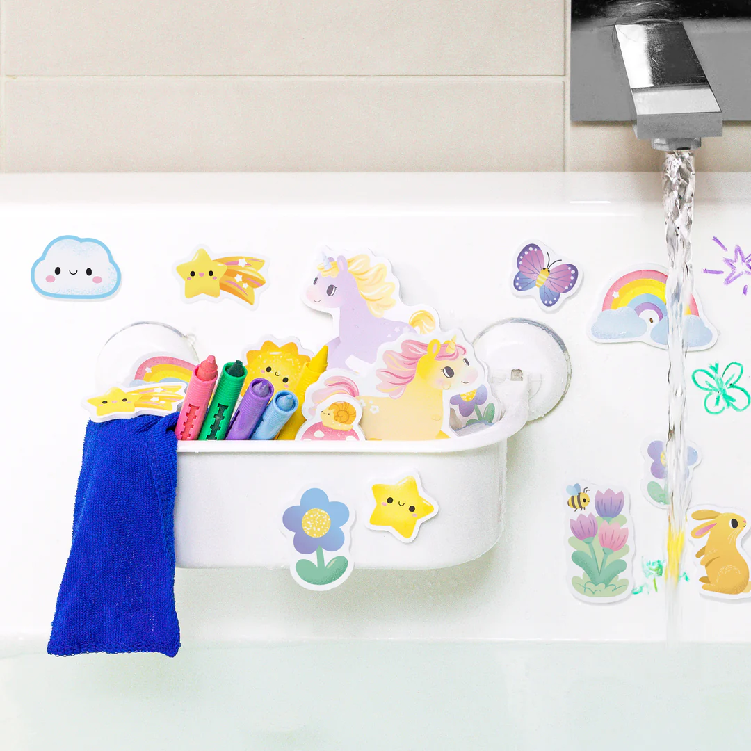Close-up detail of the Bath Art - Unicorn Tales