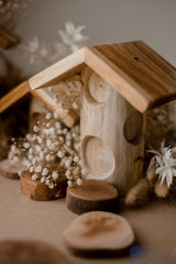Light Tree Log Houses - Set of 4