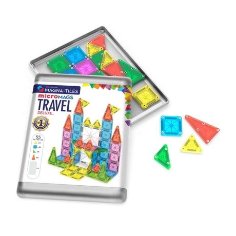 MAGNA-TILES® microMAGS Travel Set Deluxe - 55 Piece