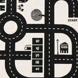 Large Round Road Playmat with drawstring