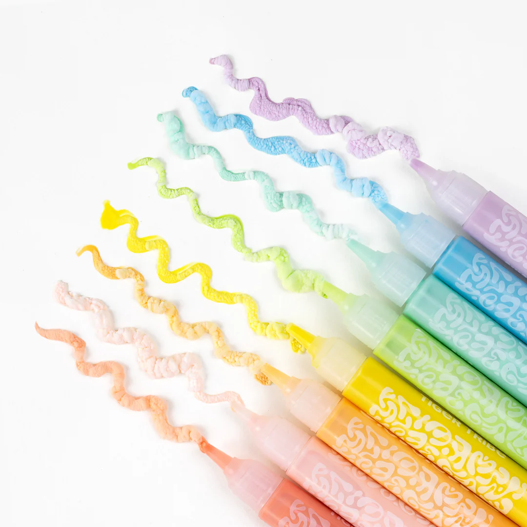 Close-up detail of the Puffy Popcorn Pens