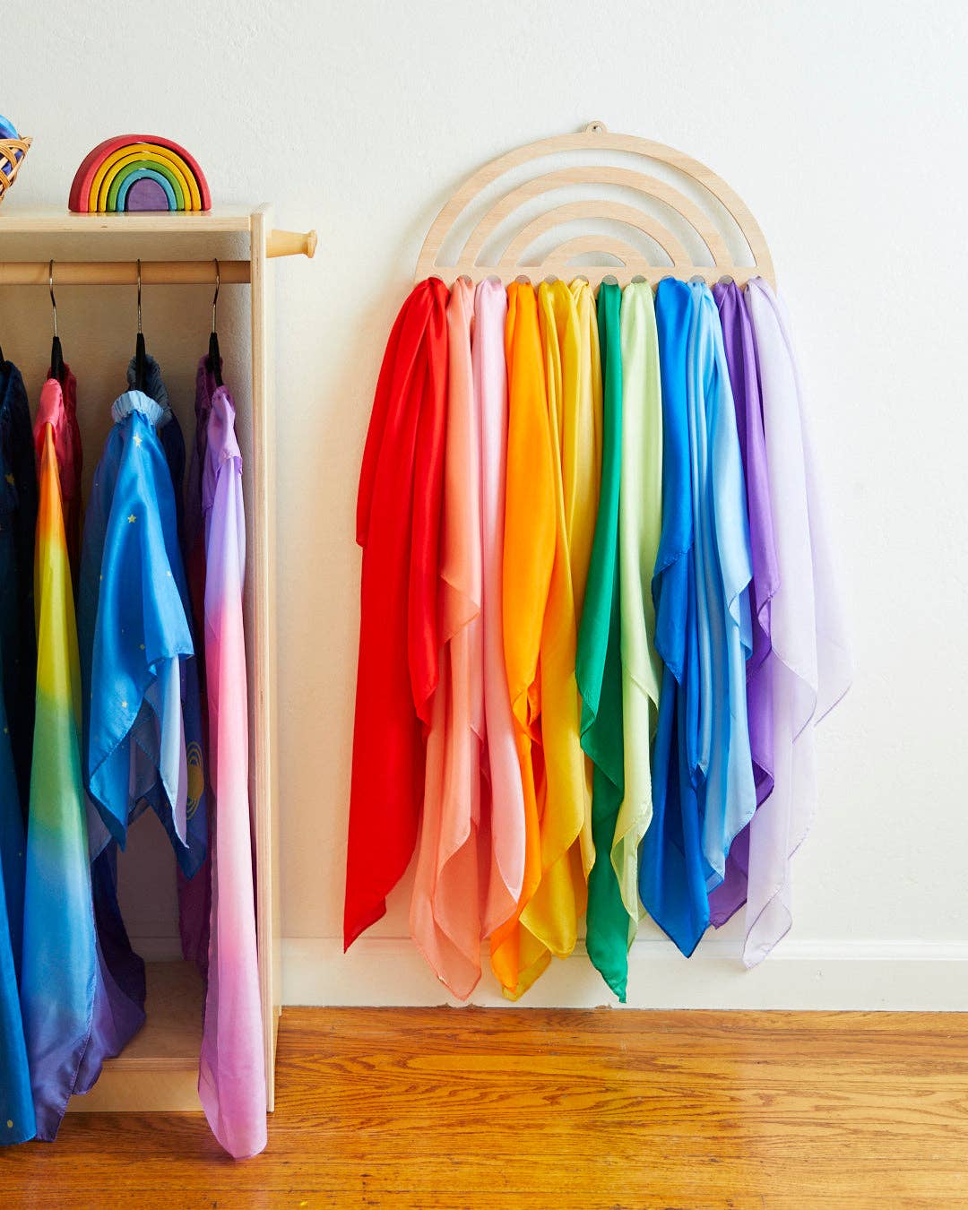 Large Rainbow Playsilk Display