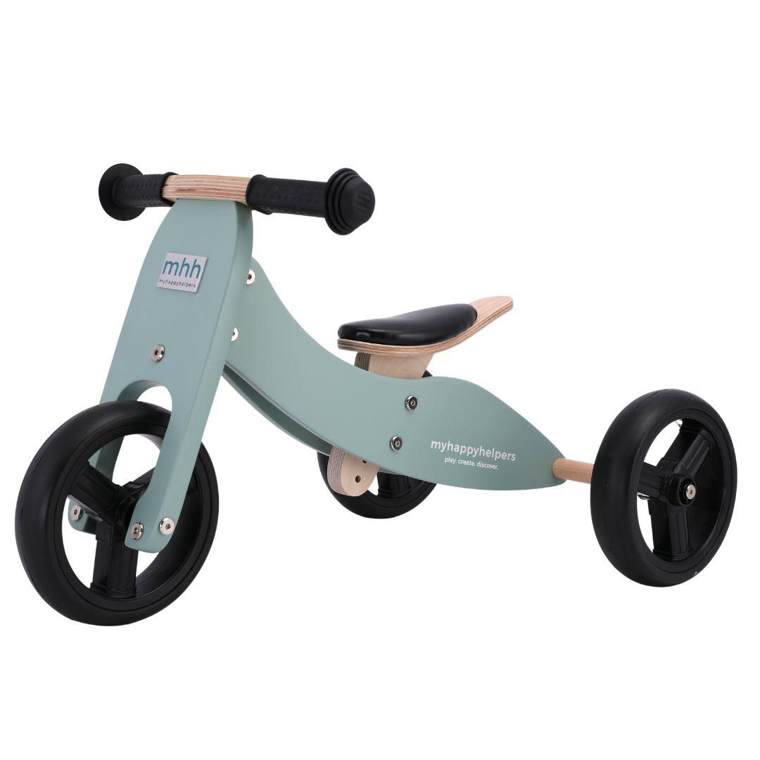 2 in 1 Mini Trike Sage Green Convertible Bike for Toddlers My Happy Helpers