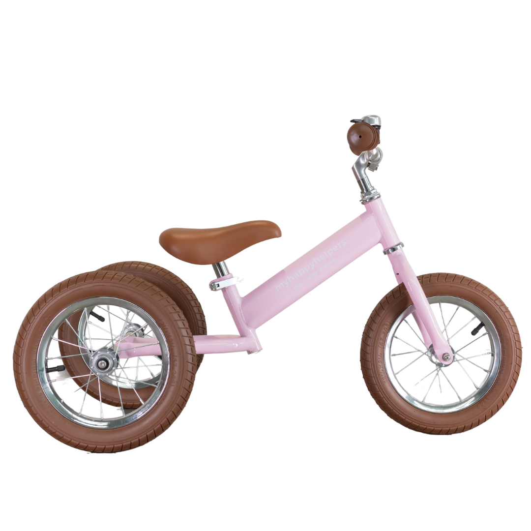 2 in 1 Steel Trike / Balance Bike - Rose Pink