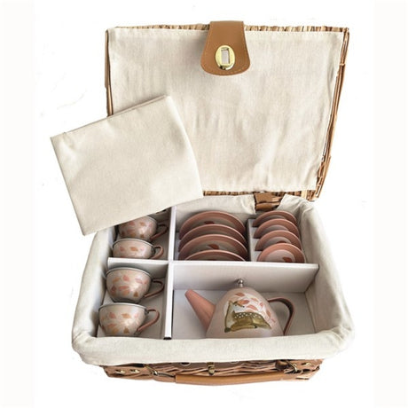 Egmont Tin Tea Set - Fawn in a Wicker Basket