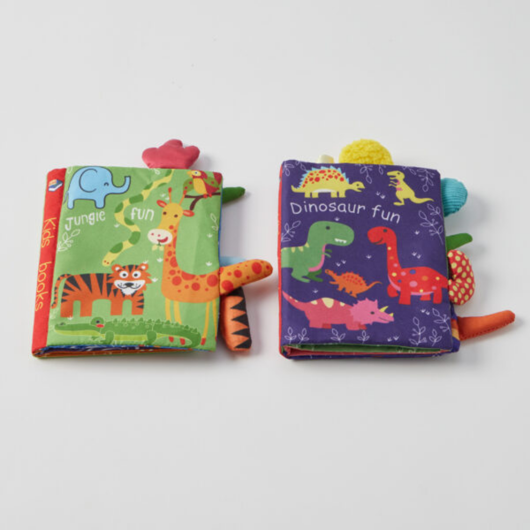 Jungle & Dinosaur Fun Fabric Books