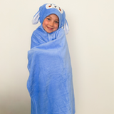 Animal Hooded Towel - Baby Blue