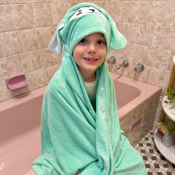 Animal Hooded Towel - Green
