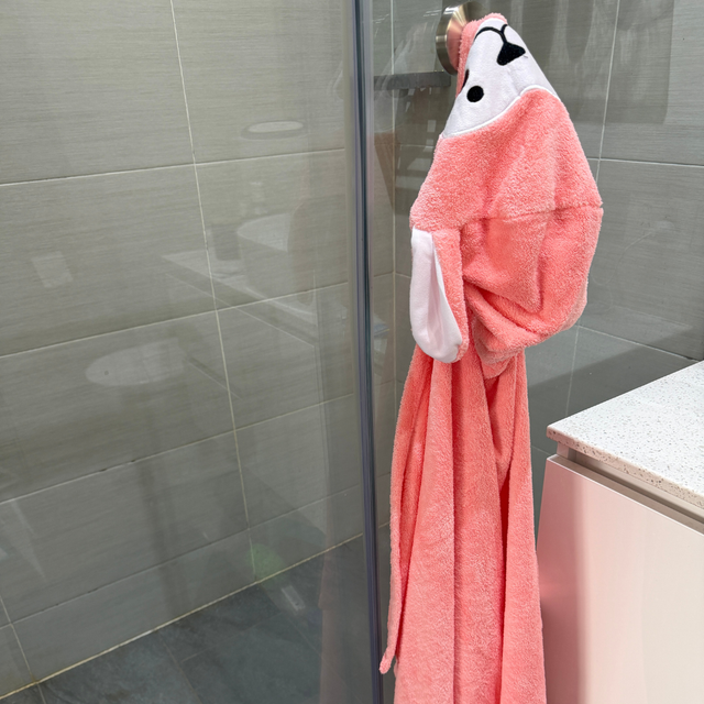 Animal Hooded Towel - Pink