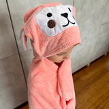 Animal Hooded Towel - Pink