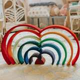 Large Wooden Rainbow Stacker - Bright July Restock