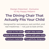 Dine and Grow TODDLER DINING CHAIR - White & Varnish