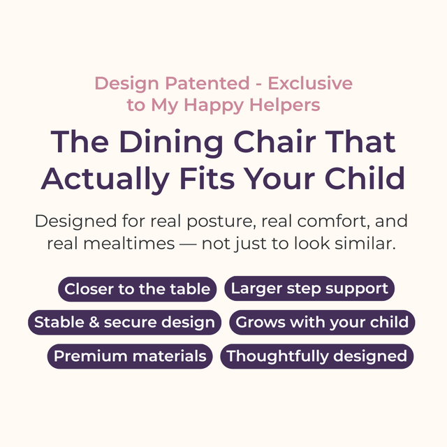 Dine and Grow TODDLER DINING CHAIR - White & Varnish