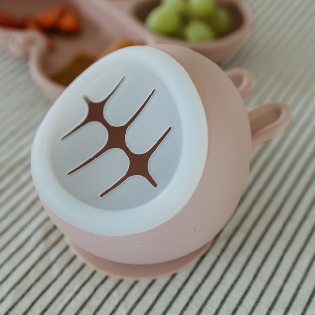 Silicone Non Slip Suction Bowl - Mauve
