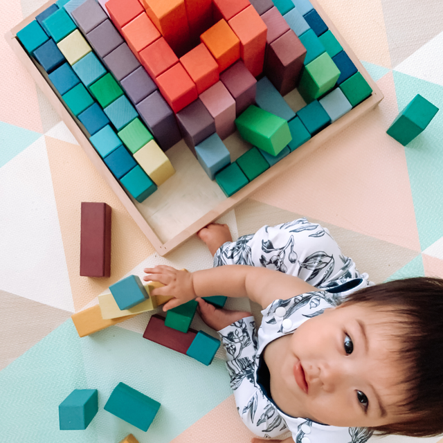 Large Stepped Block Pyramid - Rainbow July Restock