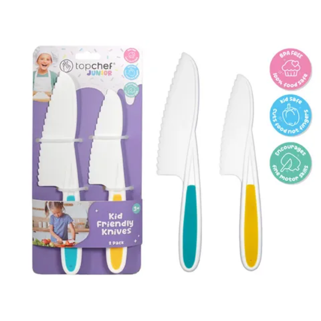 Kids Friendly Cutting Knives 2pk