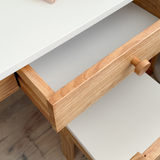My Monti Study Table Set - White and Varnish