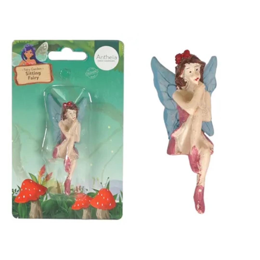 Fairy Sitting On Ledge Purple