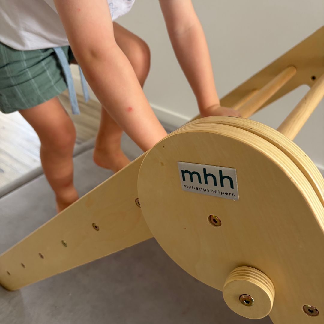 Large Adjustable Folding Climber - Varnished