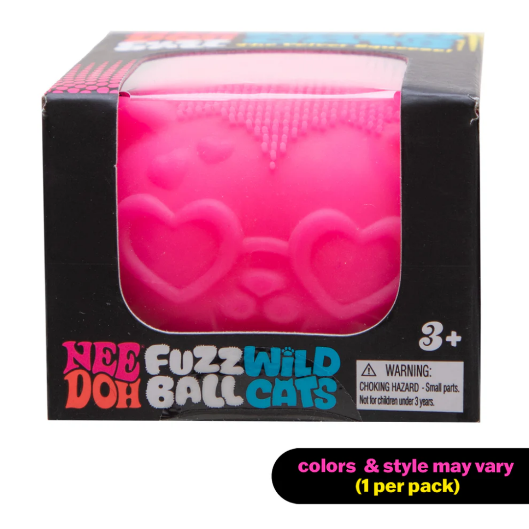 Close-up detail of the Fuzz Ball Wild Cats NeeDoh sensory fidget toy