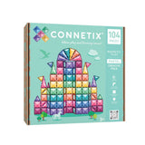 Every piece included in the Connetix 106 pc Pastel Creative Car Bundle