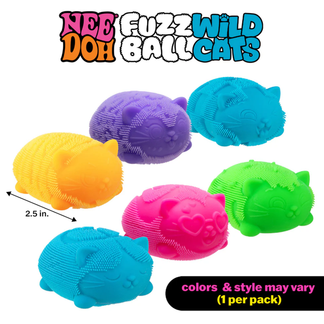 Fuzz Ball Wild Cats NeeDoh - December Pre Order