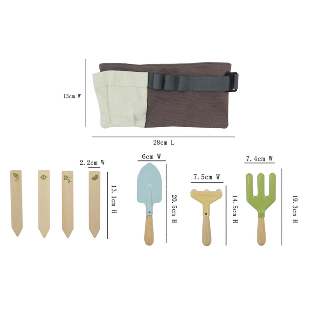 Garden Belt With Tools & Name Tag