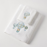 Balloon Voyage Bath Towel & Face Washer in Organza Bag