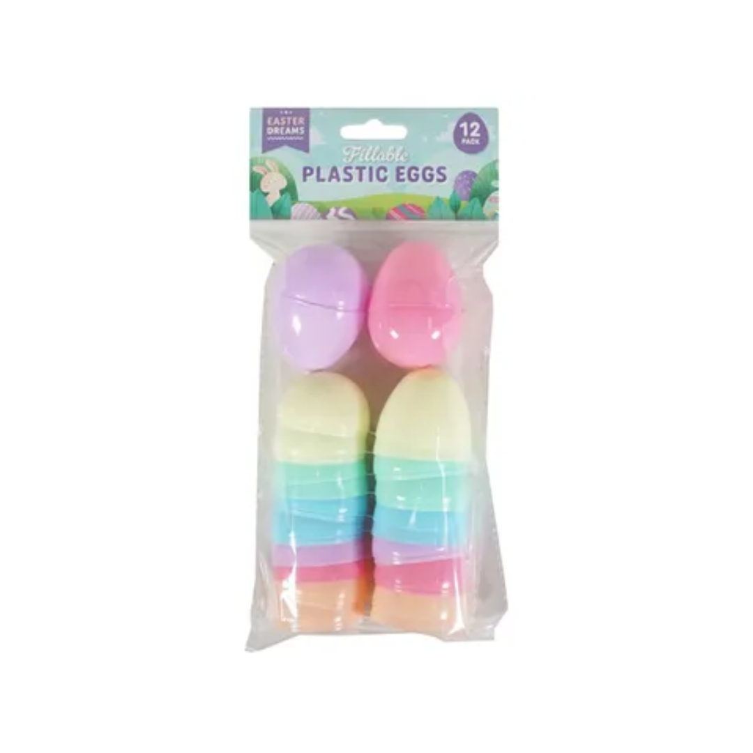 Easter Dreams Easter Pastel Fillable Eggs 12pk
