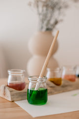 Wooden Paint Pot Holder with jars